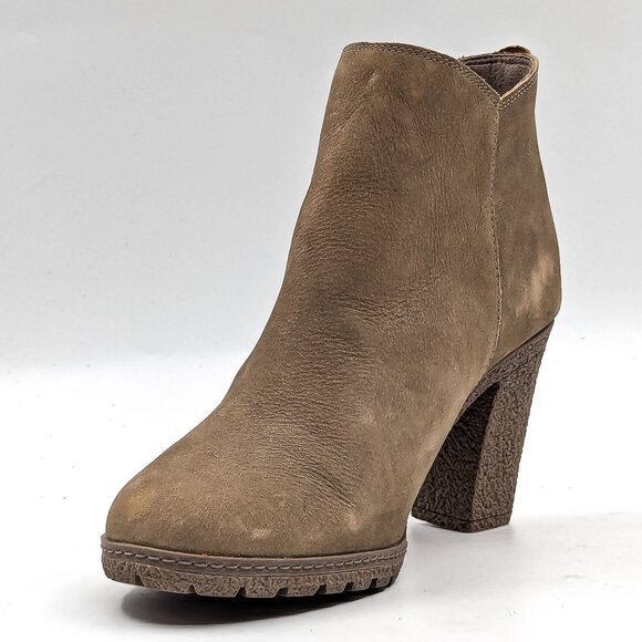 Timberland Women Tillson Lug Sole Light Taupe Nubuck Ankle Boots size 8.5 - Picture 6 of 12